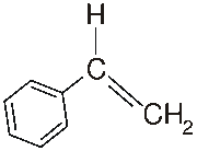 Strukturformel des Monomers Styrol